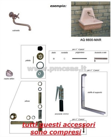 accessori acquaio da esterno 540 aq6600mar