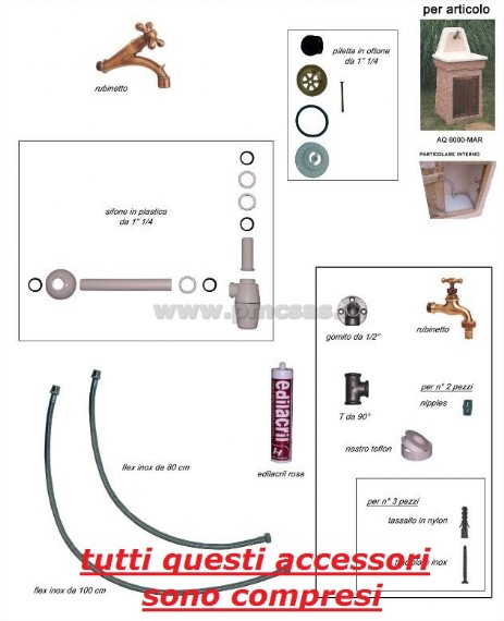 accessori lavandini per esterno 540 aq6000mar