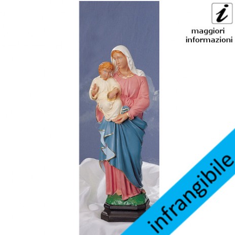 statua madonna con bambino infrangibile f14